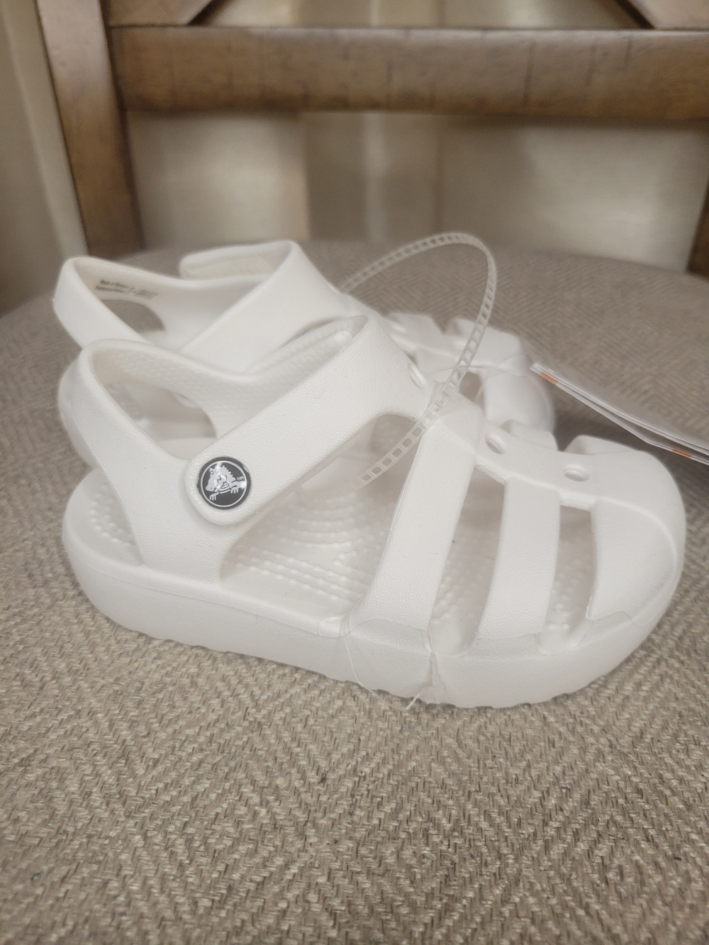 Crocs White Jelly Sandal - Comfortable Strappy Platform